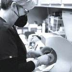 Dentist performing dental procedure