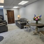 Comfortable dental office waiting room
