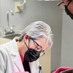 Dental care treatment close-up