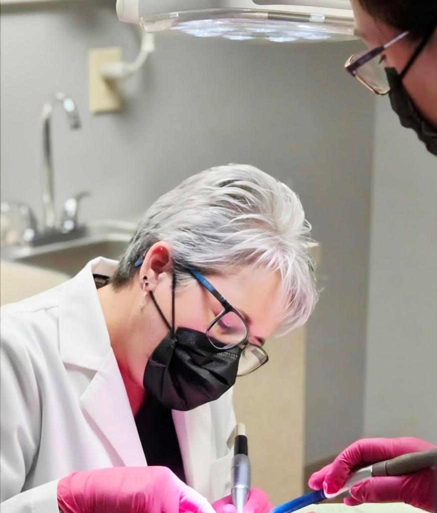 Dental care treatment close-up